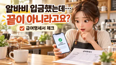알바 급여명세서｜월급 이체만 하면 끝일까요?